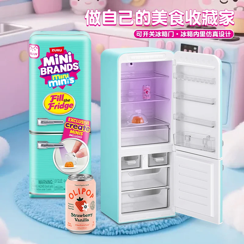 Zuru Mini nevera caja ciega Mini marcas cajas misteriosas modelo de moda para juegos de rol hogar refrigerador en miniatura juego coleccionable juguete