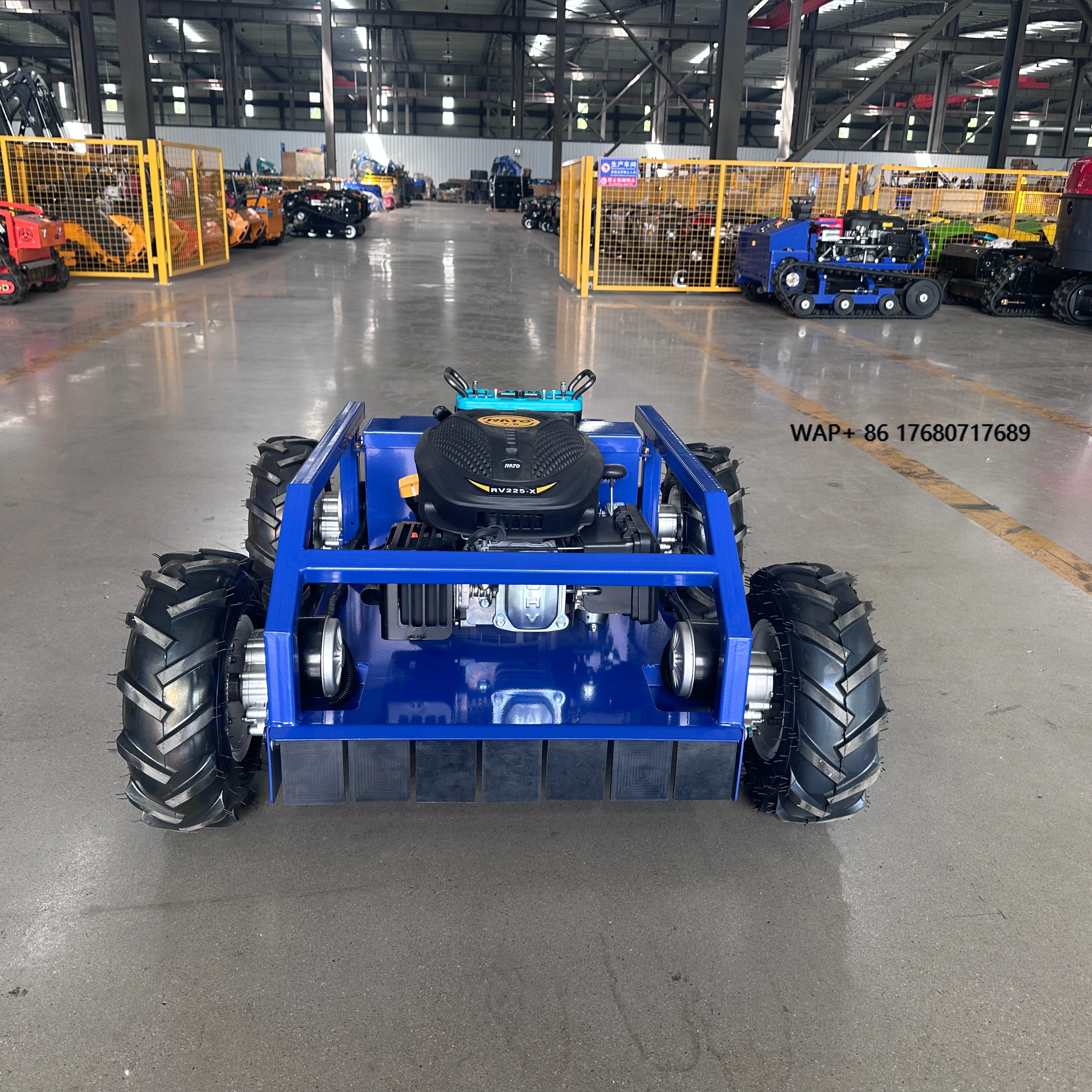 High Quality Remote Control Electric Crawler Brush Cutter Lawn Mower Telescopic Handle Industrial Grade CE Certified High Torque