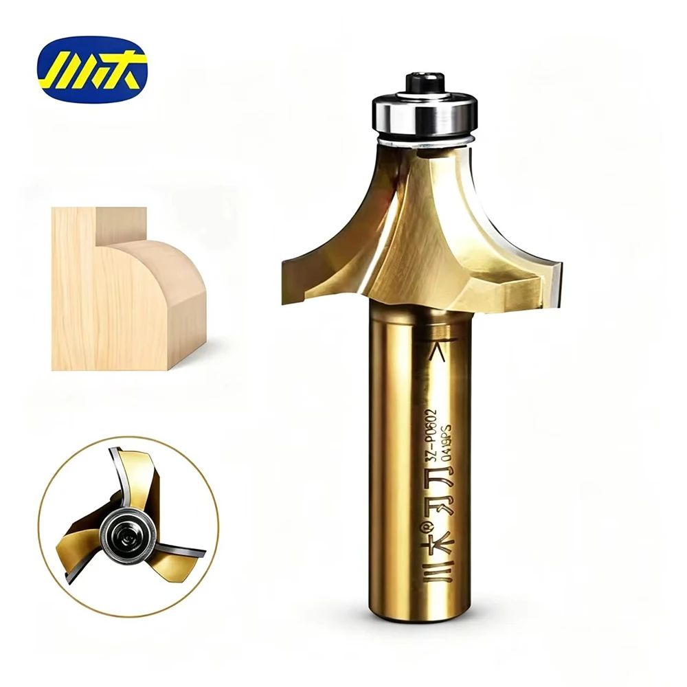 

Chuanmu 3 Flutes Diamond Round Over Edge Milling Cutter PCD Round Corner Router Bit Woodworking Tools for MDF Plywood CNC
