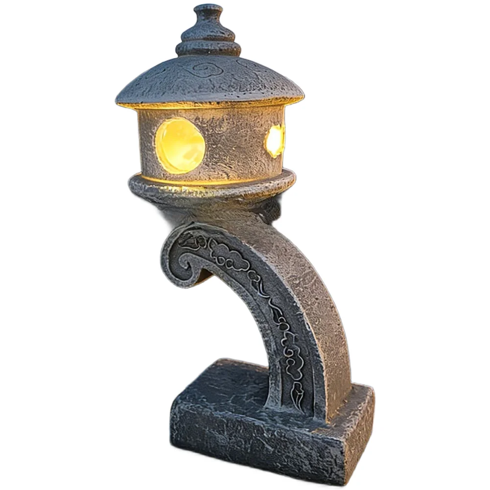 Decor Timeless Lighting - 装飾的なソーラーランタンポストライト、時代を超えたヴィンテージの外観で、庭、パティオ、住宅の屋外スペースに適しています。