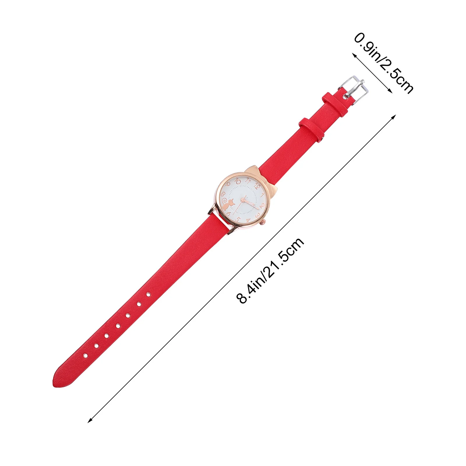 ساعة كاجوال رائعة على شكل قطة، ساعة يد متينة من سبائك الزجاج، مقياس واضح، ساعة صغيرة، هدية صديق موثوقة #3