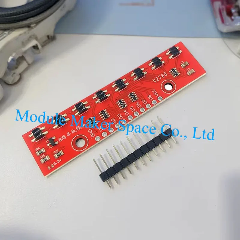 Módulo de Sensor de seguimiento de línea infrarroja IR de 8 canales, placa de detección de barrera para proyectos de bricolaje Arduino Smart Car & Robot, 1 Uds.