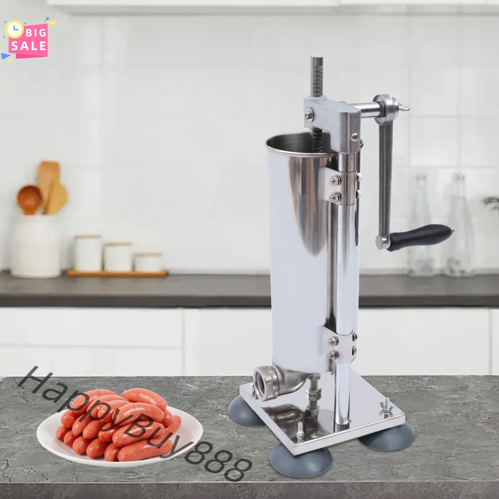 3 l vertikale manuelle Wurstfüllmaschine, Wurstmaschine aus Edelstahl, Füllwurstfüller,