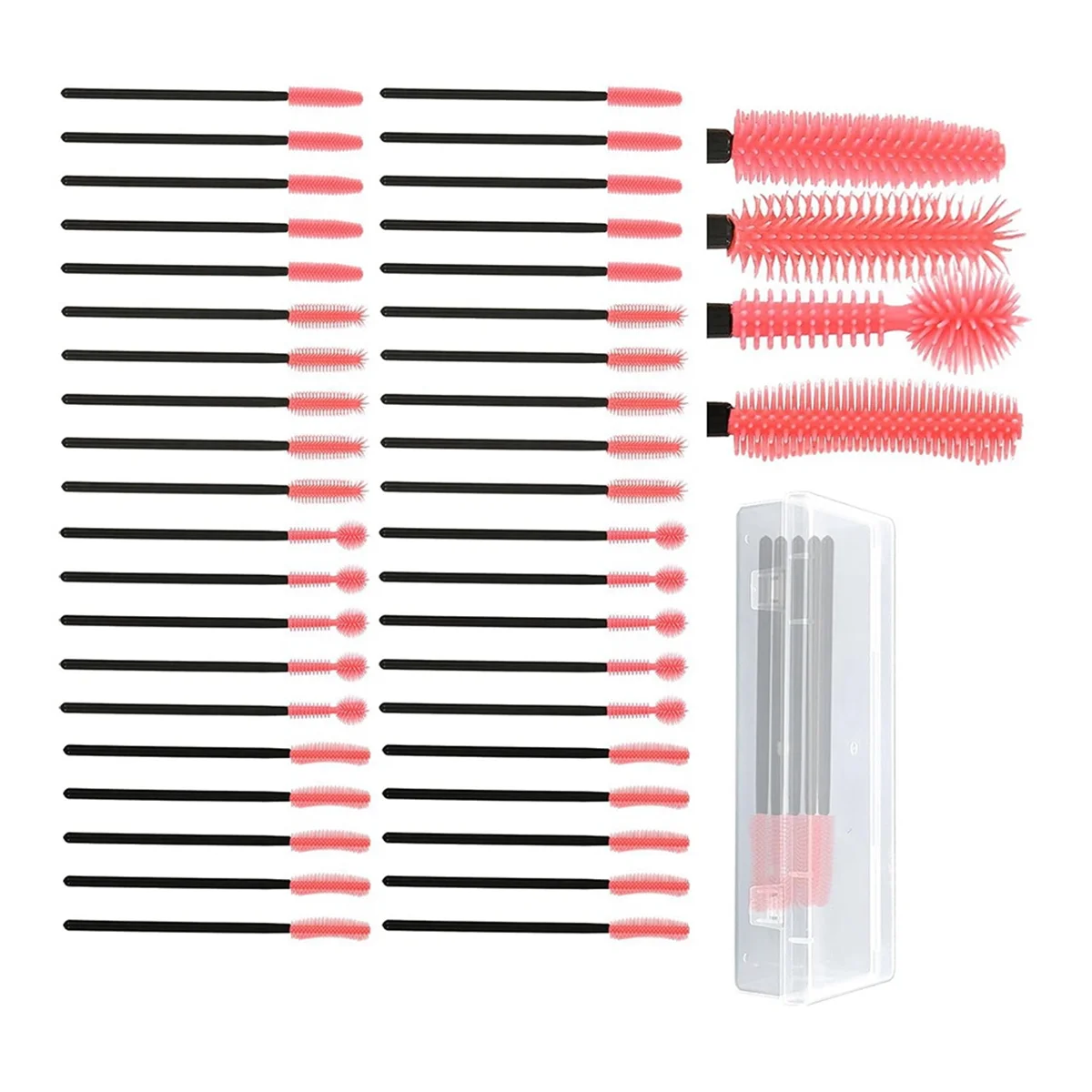 A83Z Sewing Machine Cleaning Brushes - 40 PCS Reusable Silicone Sewing Machine Cleaning Kit with Transparent Storage Box