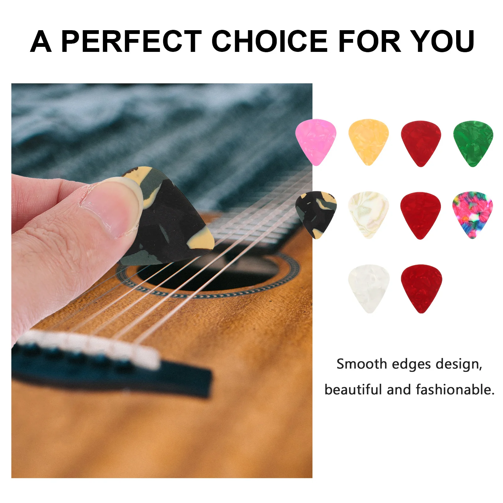 

1Set Guitar Capo Pick Set Multi-Function Durable Plastic Capo Clamp for Acoustic Electric Guitar Portable Tuning Accessory