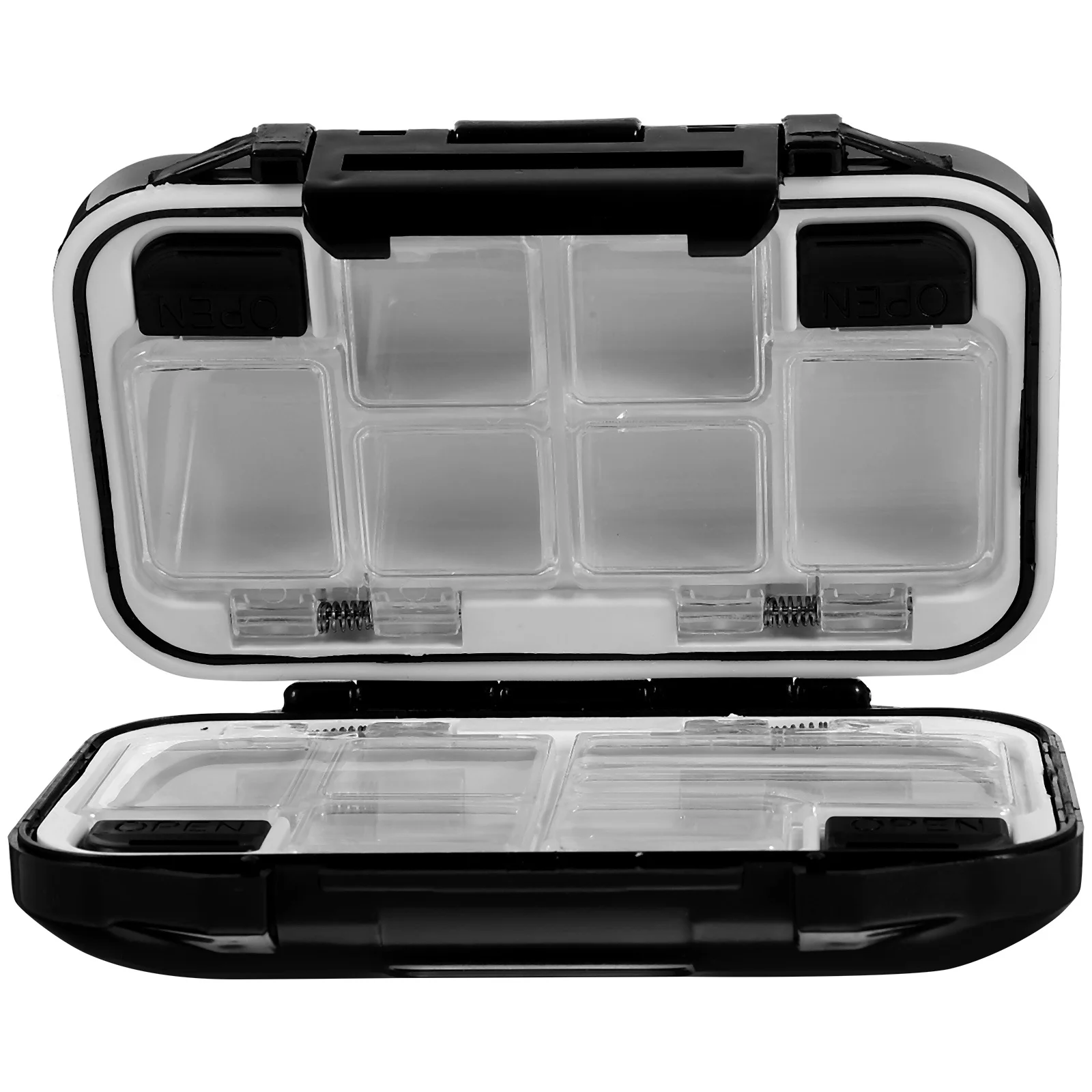 إغراء مقاوم للماء صندوق ملحقات الصيد Abs حافظة سيليكون ختم غطاء الكمبيوتر الشفاف لأدوات السنانير حجم أسود #4