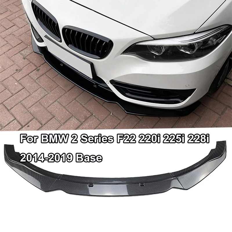 

Under Front Bumper Spoiler Splitter Lip For BMW 2 Series F22 220i 225i 228i 2014-2019 Base Model Glossy Black Lower Blade Trim