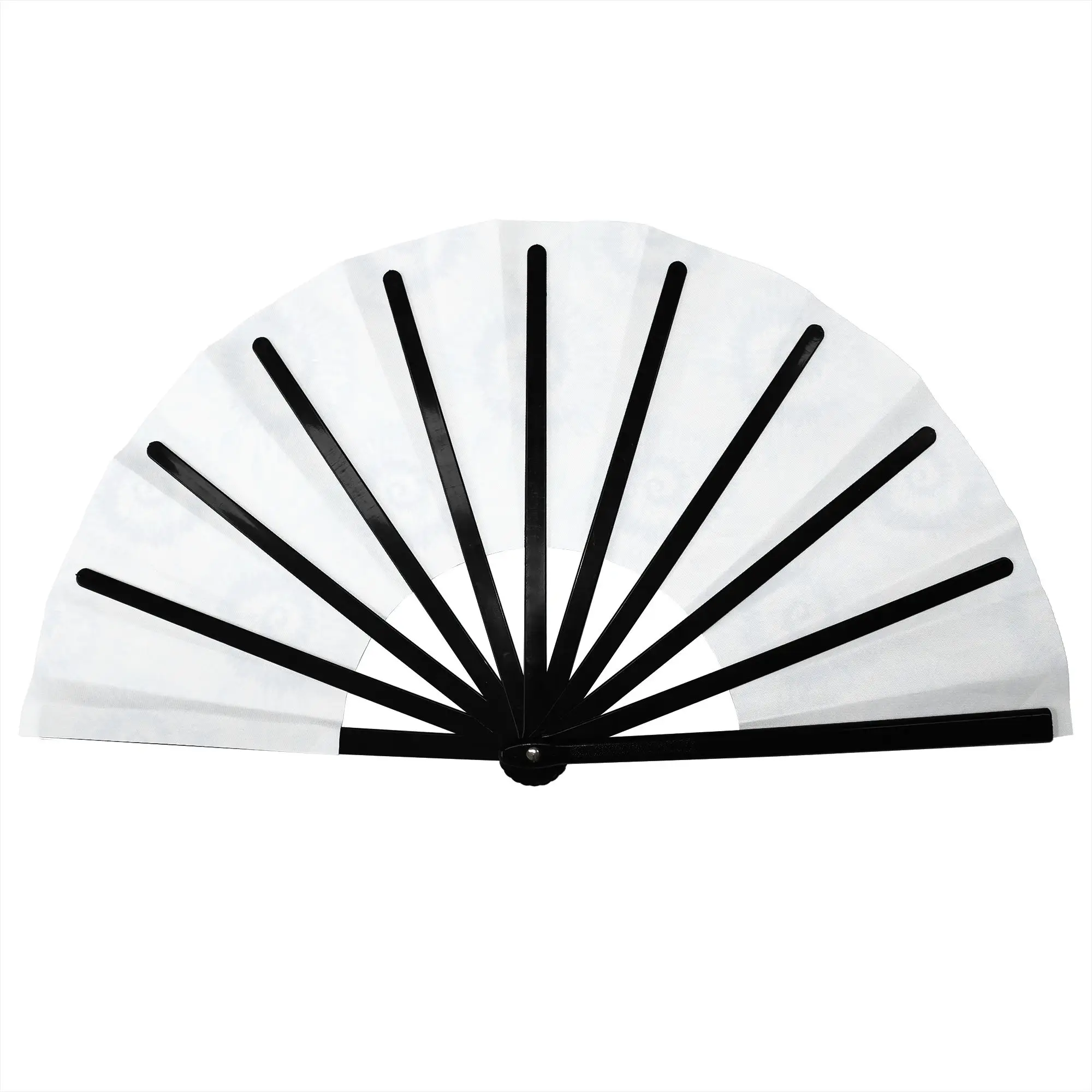 Blue Tie Dye Folding Hand Fan DIY Abstract Polyester Fabric Fan Novelty Summer Accessory Decorative Fans