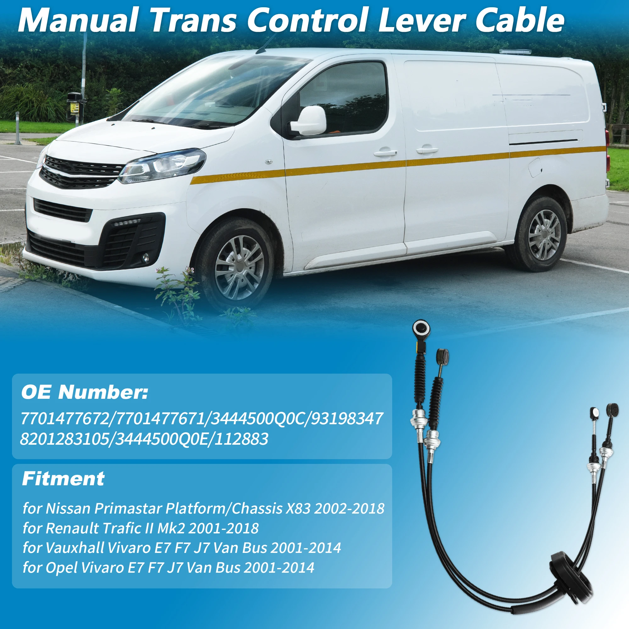 

UXCELL No.7701477672 Трос ручного переключения передач Tran для Renault для Vauxhall Vivaro