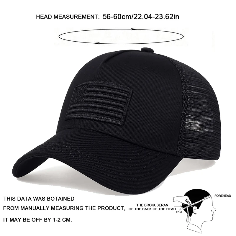 Unisex-Baseballkappen mit amerikanischer Flagge und Stickerei, für Frühling und Sommer, für den Außenbereich, verstellbare Freizeithüte, Sonnenschutzhut, Sportkappe – Detail 10