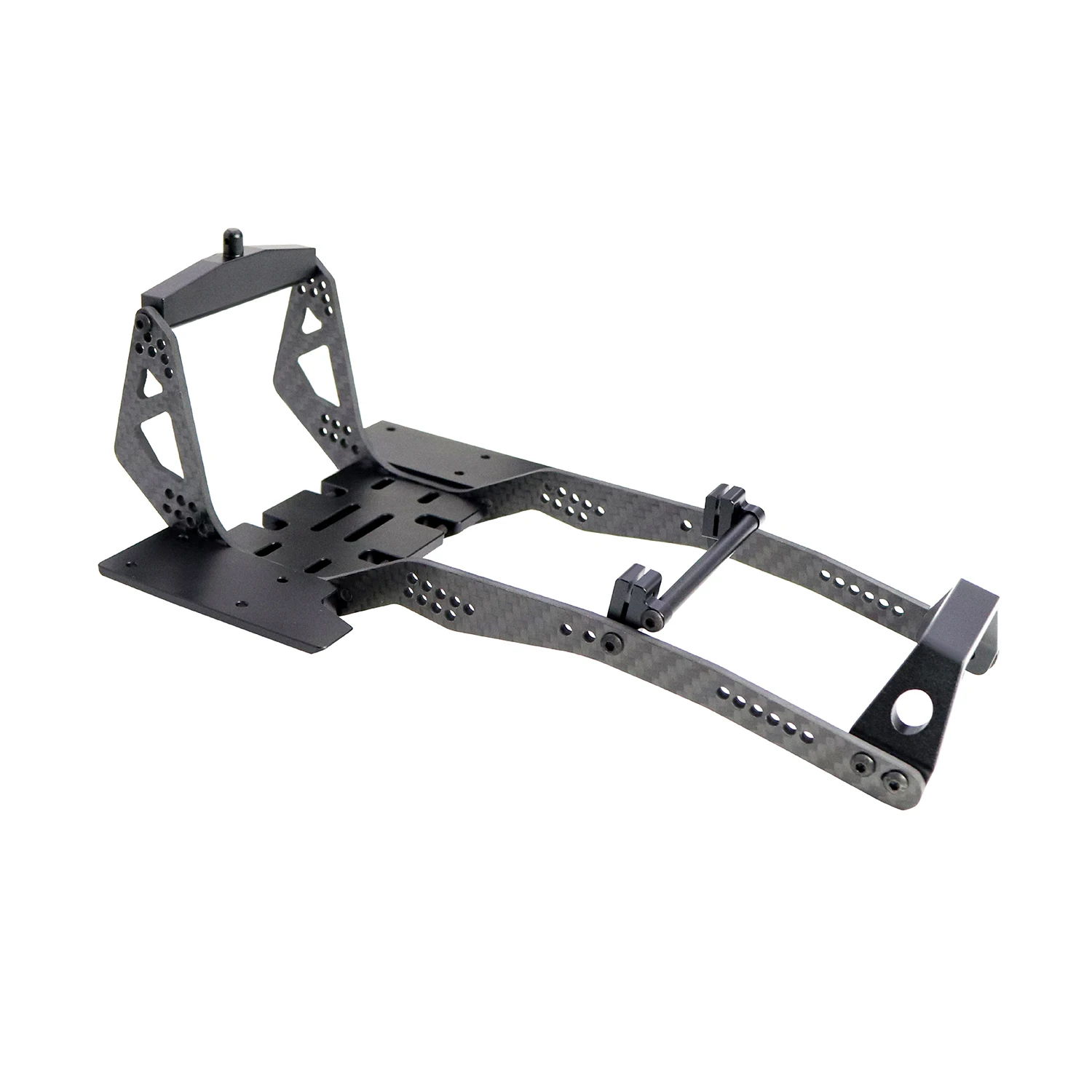 Carbon Fiber High Clearance LCG Chassis Kit Carbon Rails Body Mount Front Rear Chassis Brace Skid Plate Sliders Upgrade Parts