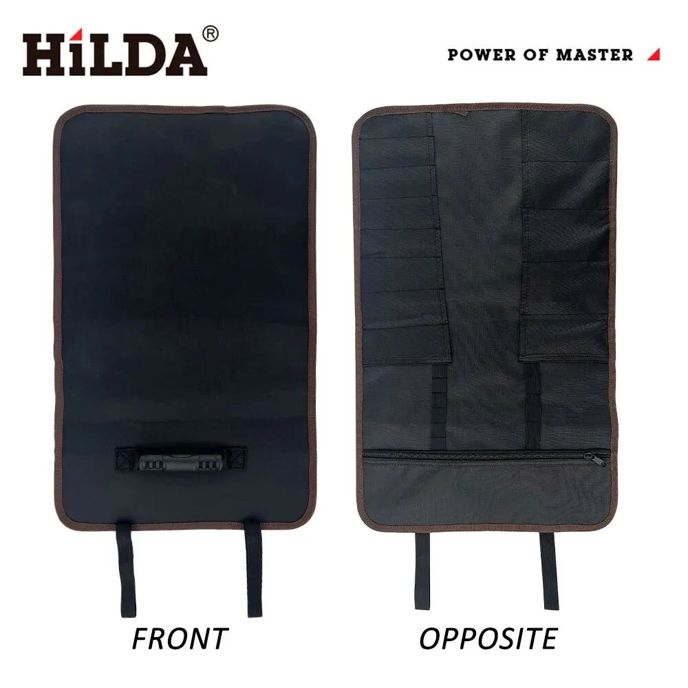 HILDA 1pc 3-color Optional Roll Type Storage Bag Electrician Repair Bag Thickened Wear-resistant Canvas Tools Bag