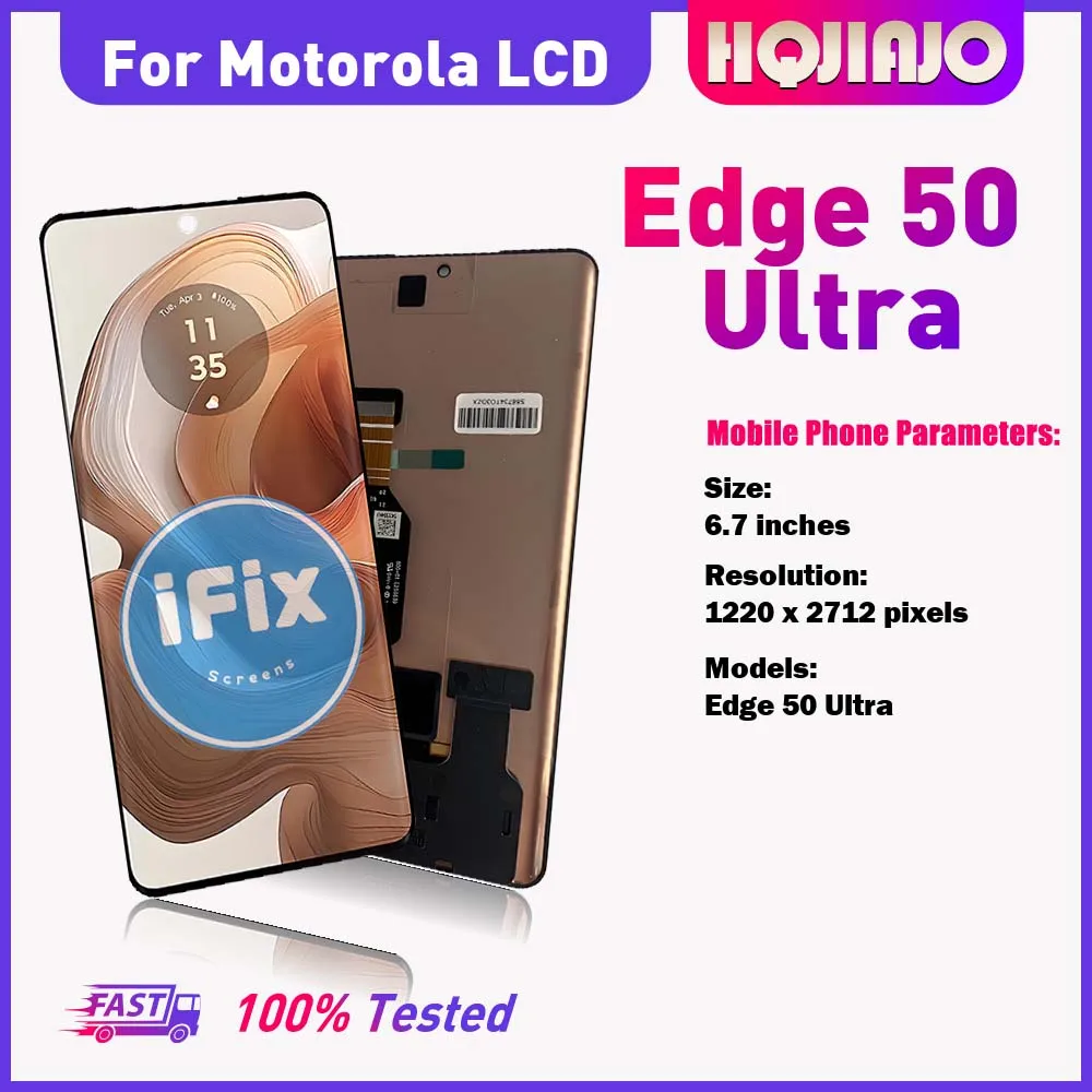 For Motorola Edge 50 Ultra LCD Screen Replacement 6.7'' AMOLED Display Touch Screen Digitizer Assembly for EDGE 50 Ultra Repair