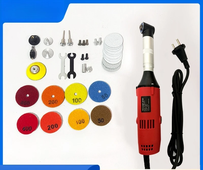 = Speed regulation 90 degrees electric elbow tile abrasive tool polishing hand-held small electric grinder