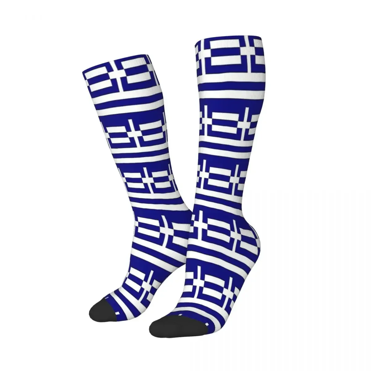 Greece Flag Socks Harajuku Sweat Absorbing Stockings All Season Long Socks Accessories for Man's Woman's Birthday Present