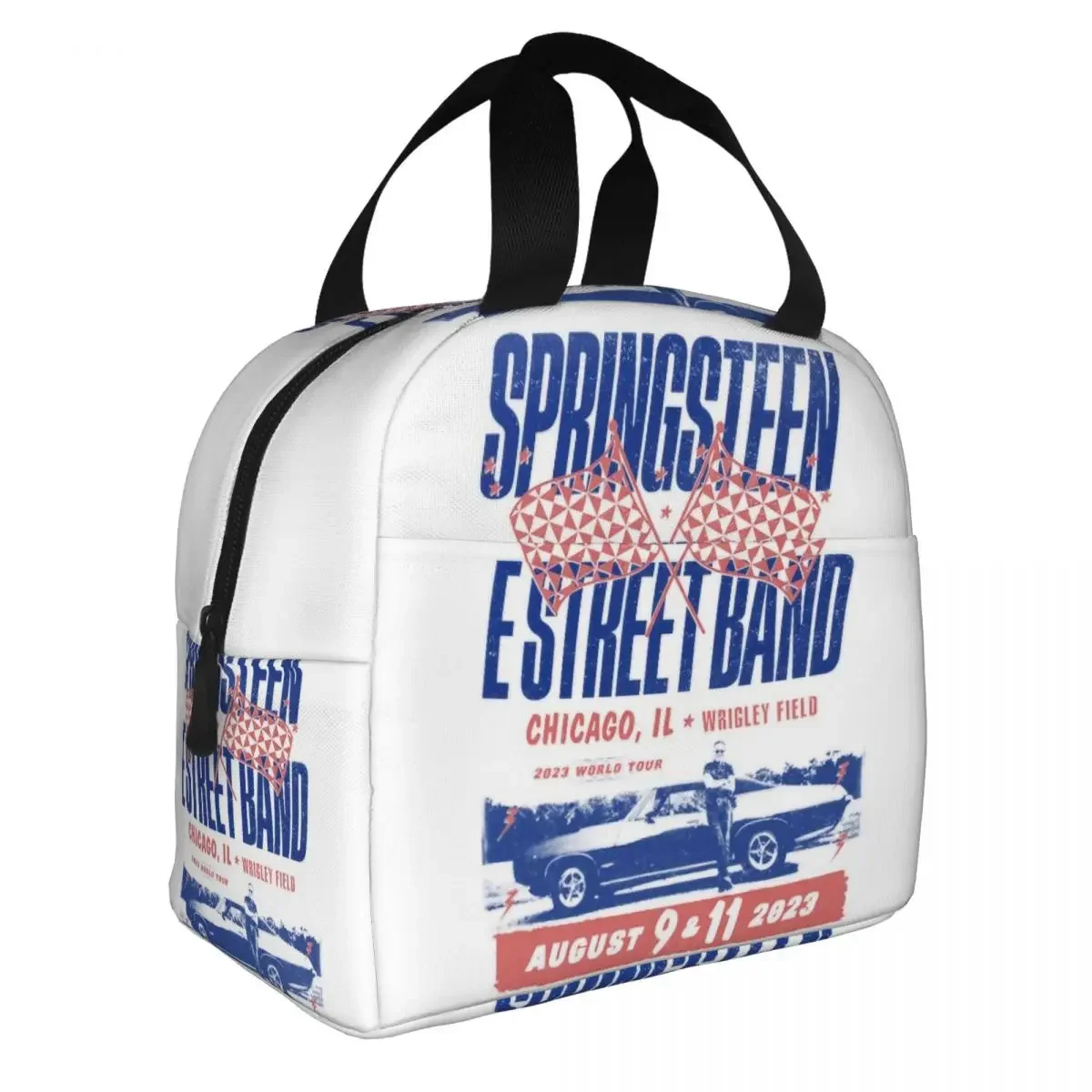 Bruce The E Street Band Springsteen Thunder Road Insulated Lunch Bags Cooler Bag Lunch Container Large Tote Lunch Box Food Bag