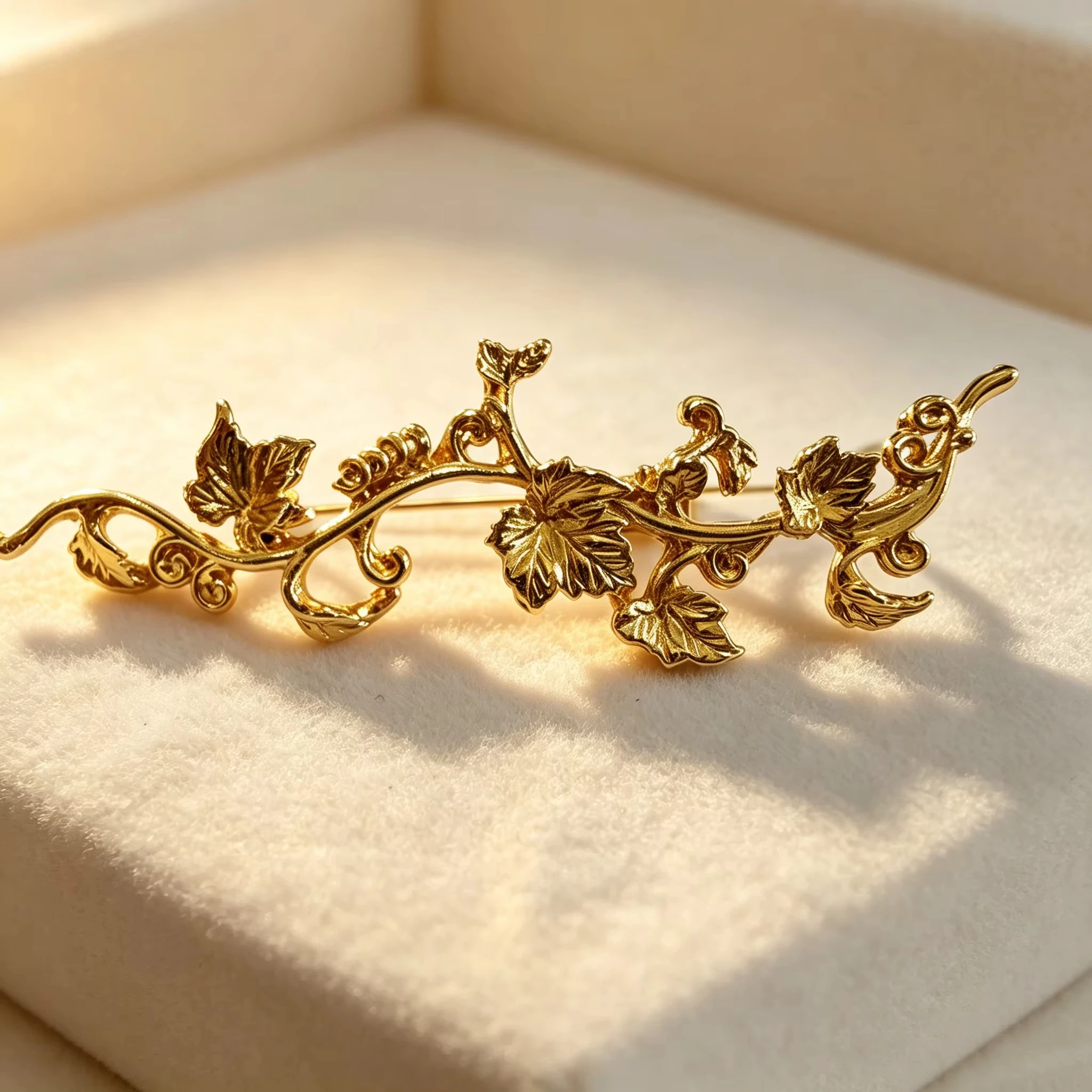 FTCY Exquisite Silver Color Long Falling Leaf Brooch For Women Men Retro Luxury Maple Leaf Vine Branch Brooches Elegant Jewelry