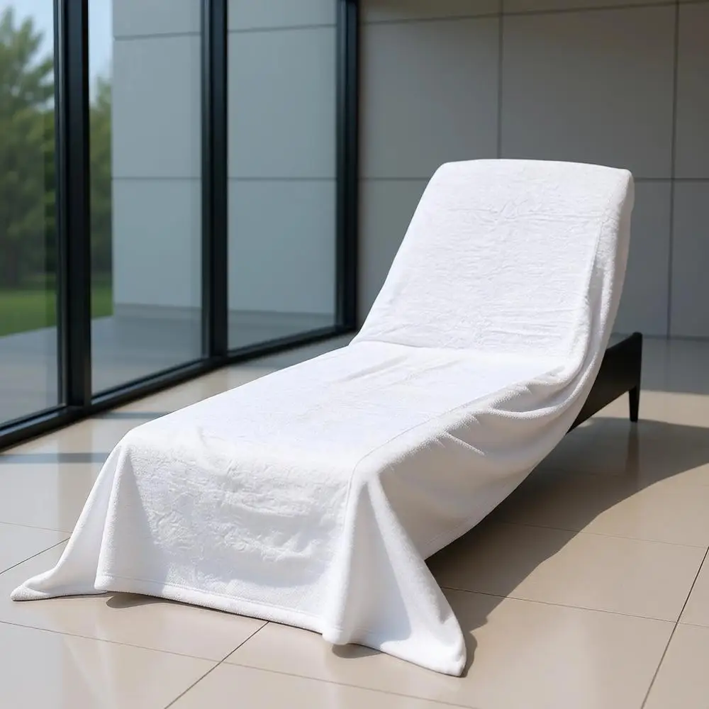 

Large Luxury Chaise Pool Lounge Chair Cover Towel - Elastic, Non-Slip, Fits Most Cushions, Protective & Absorbent