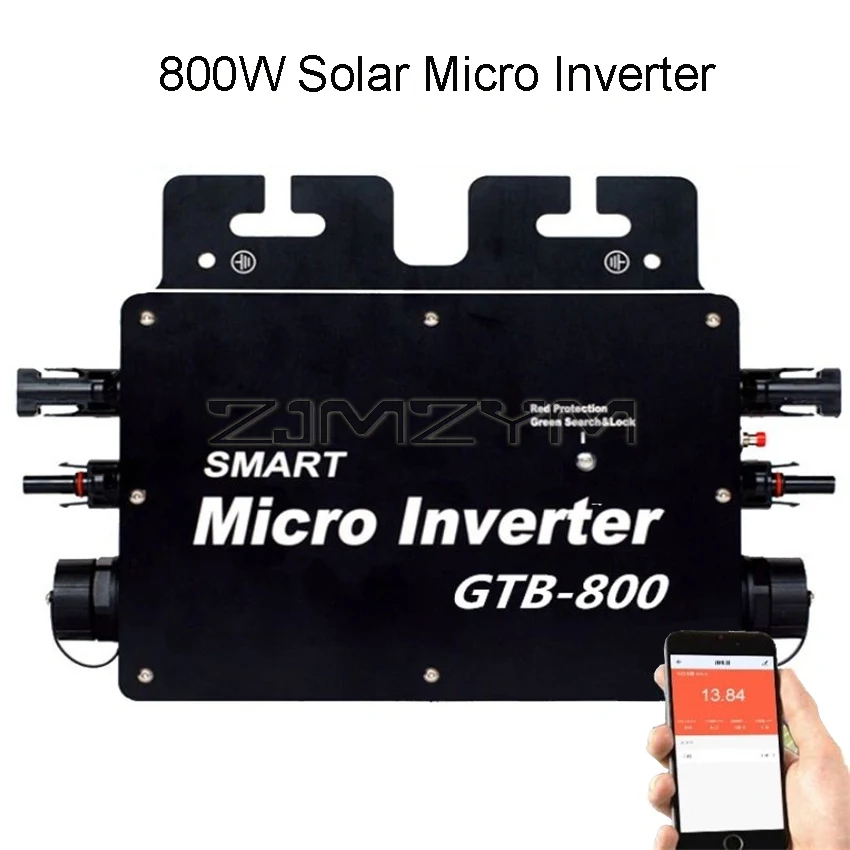 Smart Micro Inverter 800W 120/220V 50/60Hz With WIFI 2.4G Grid Tie MPPT Solar Converter Waterproof Solar Inverter