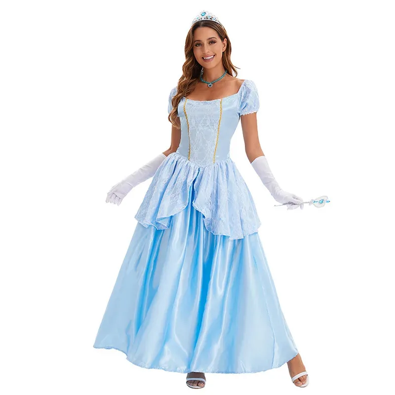 

Adult Women Halloween Sissi Princess Dress Costume Medieval Palace Queen Role Play Outfits