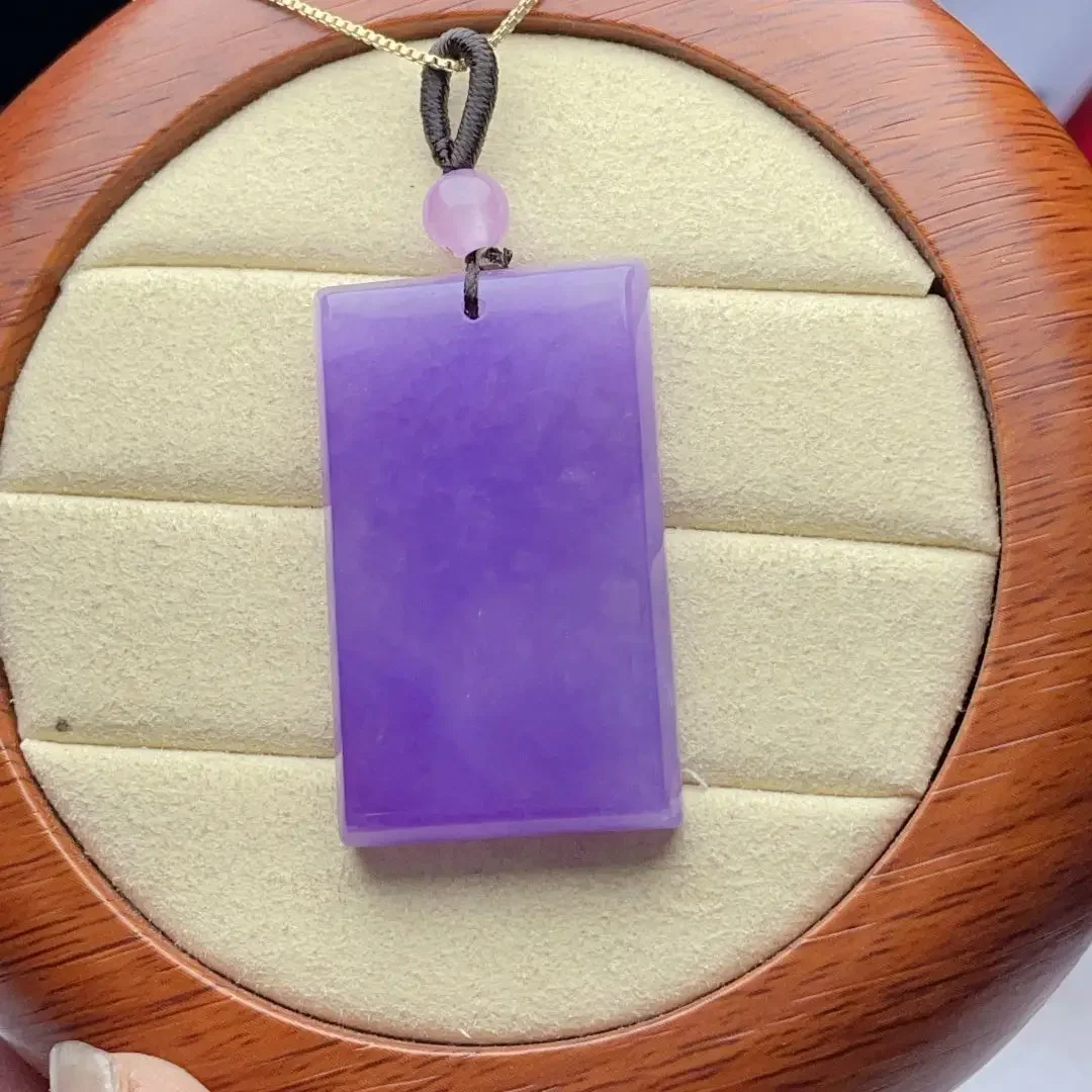 

Myanmar jadeite fashion new natural high ice violet safe card you safe send girlfriend birthday festival