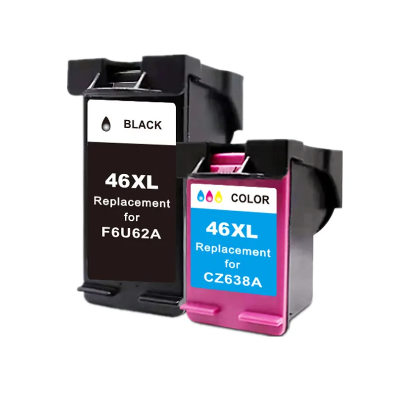 Compatible 46XL Replacement for HP 46 XL for HP46 Ink Cartridge for Deskjet 2020 2520hc Inkjet Printer