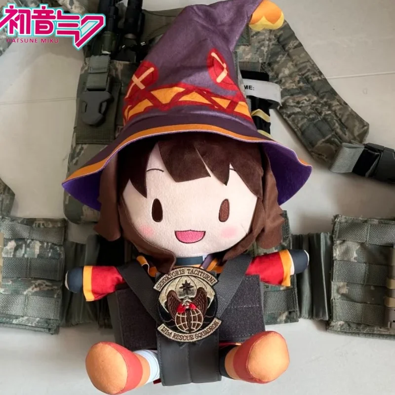 متوفر في المخزون SEGA Fuwa Puchi Nuigurumi Megumin دمية قطيفة كونو Subarashii Sekai Ni Bakuen O! Kawaii الأصلي أنيمي الشكل اللعب الهدايا #1