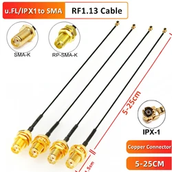 1PC SMA Female to UFL U.FL IPX IPX1 Coaxial 1.13 Cable RP-SMA Adapter Assembly Pigtail RF 1.13mm Coax Cables 5cm 10cm 15cm 20cm