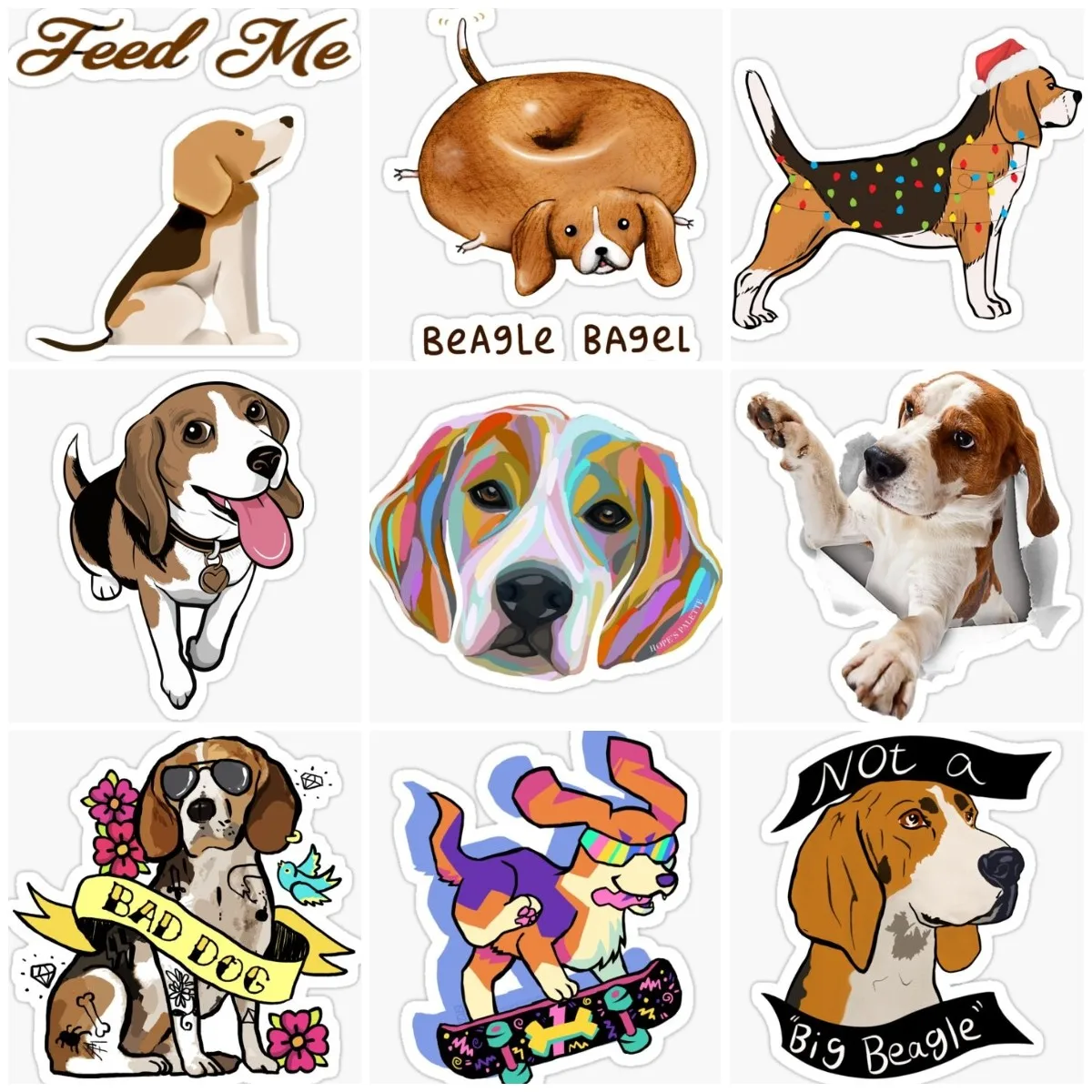 

Beagle Dog Pets Creative Sticker Car Motorcycle Laptop Camper Van Bicycle Bumper Wall Truck Helmet Camper Door Room PVC Decal