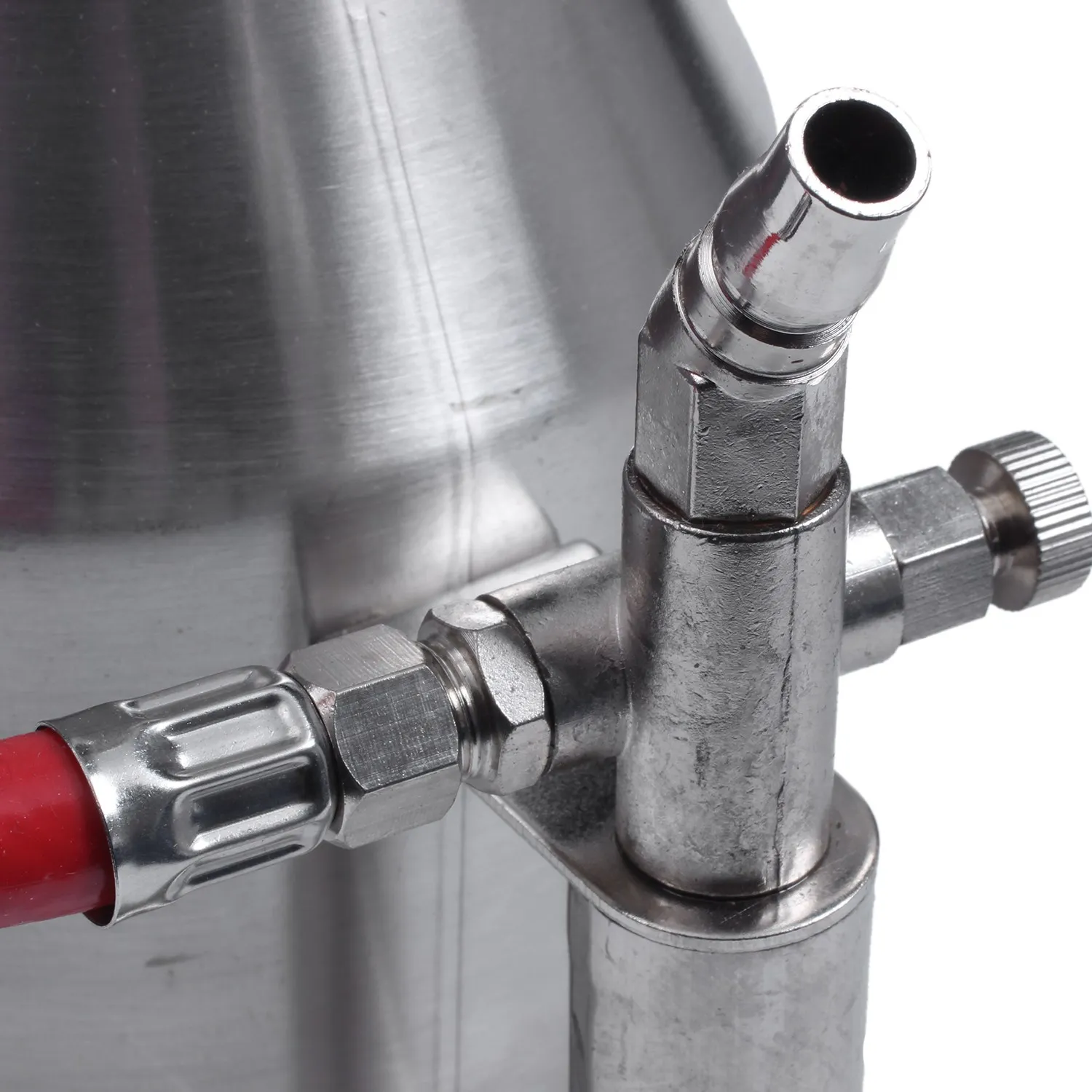 

A83I-3500Ml Air Hopper Spray Tool Paint Texture Tool Drywall Painting Sprayer With 6 Nozzles Air Stucco Sprayer, Plaster Hopper