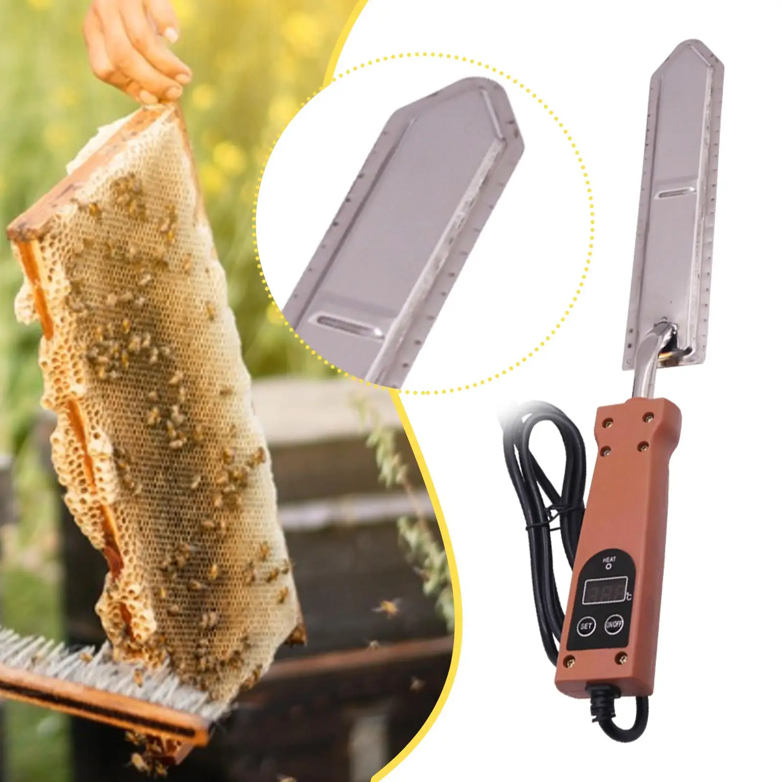 

Electric Heated Honey Uncapping Knife Premium Stainless Steel Beekeeping Equipment for Efficient Honey Extraction