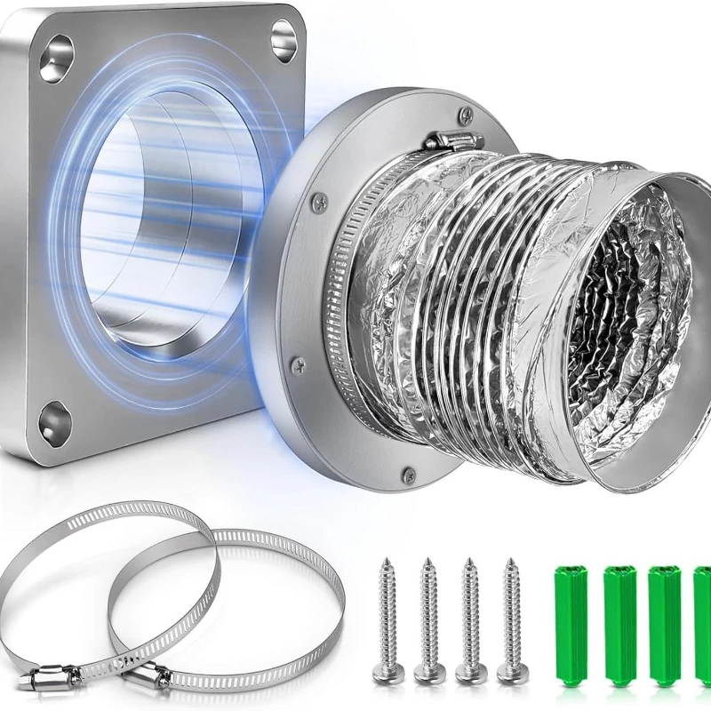 

Dryer magnetic exhaust connector 180 degrees, sealed dryer exhaust connector