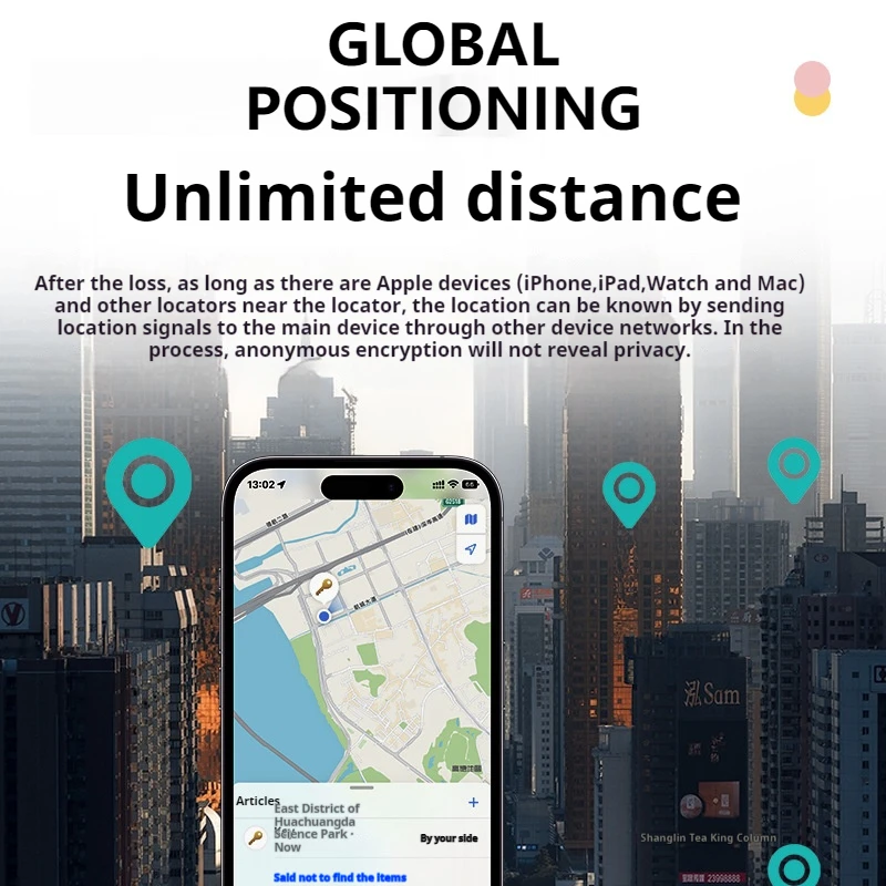 Mini global tracker Works with Apple Find My replacement airtag Anti-Loss Device Bicycle Pet Locator Global Positioning Tracking