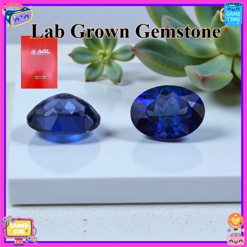 

Royal Blue Color Sapphire Lab Grown Gemstone Selectable Certificate Various Shapes For Jewelry Making