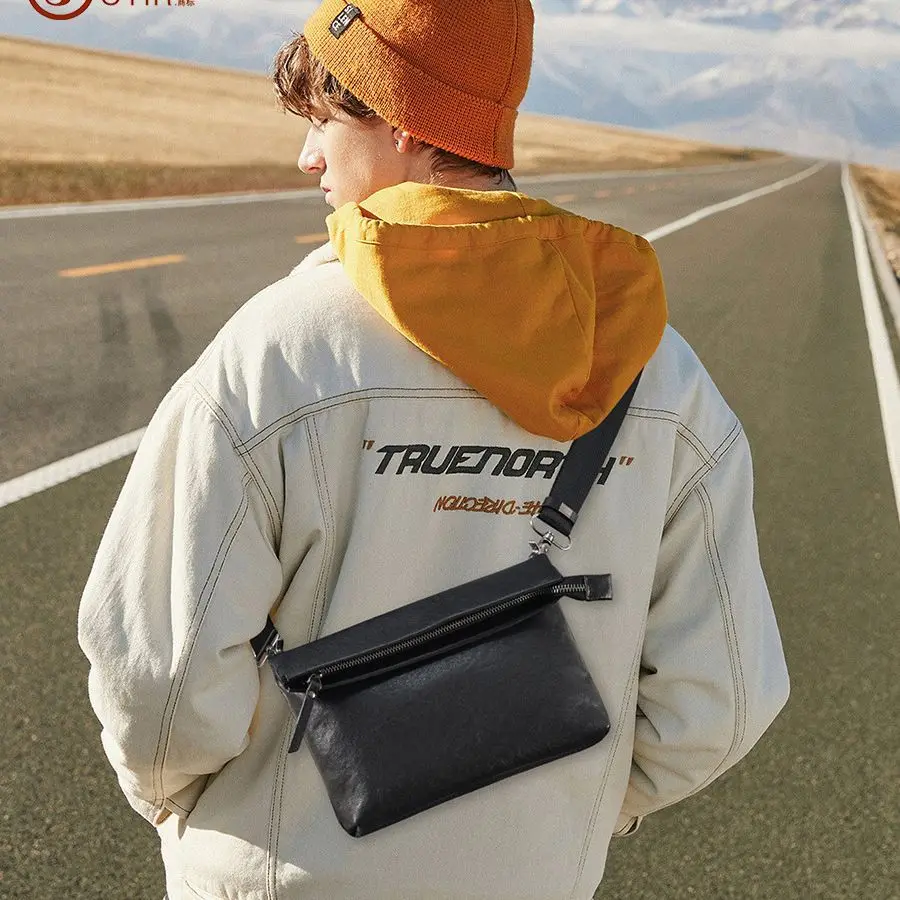 

Мужская велосипедная сумка через плечо из натуральной кожи с несколькими карманами, большая вместительная, дорожная квадратная мужская сумка для пистолета