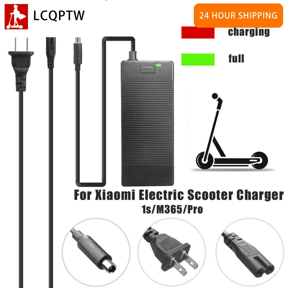 

42V 2A Charger Accessories Power Cord Charging Cable for Xiaomi M365 1S Pro Electric Scooter Fast Shipping