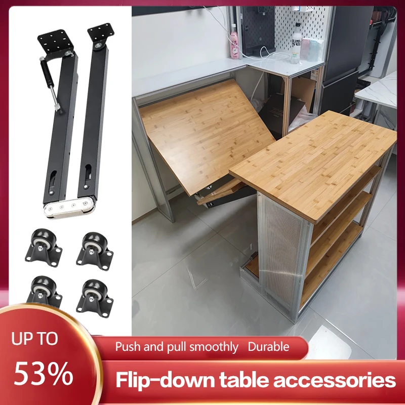 

Flip-down Folding Table Multifunctional Telescopic Bracket Invisible Hidden Desk Cabinet Connector Dining Table Hardware