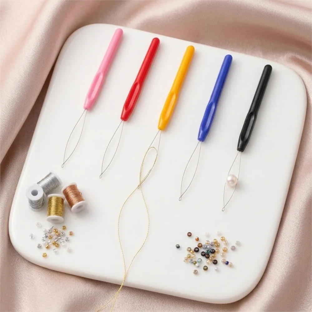 

Набор из 3-х пластиковых игл-пробойников для наращивания волос, нанизывания бусин, вязания крючком, изготовления украшений