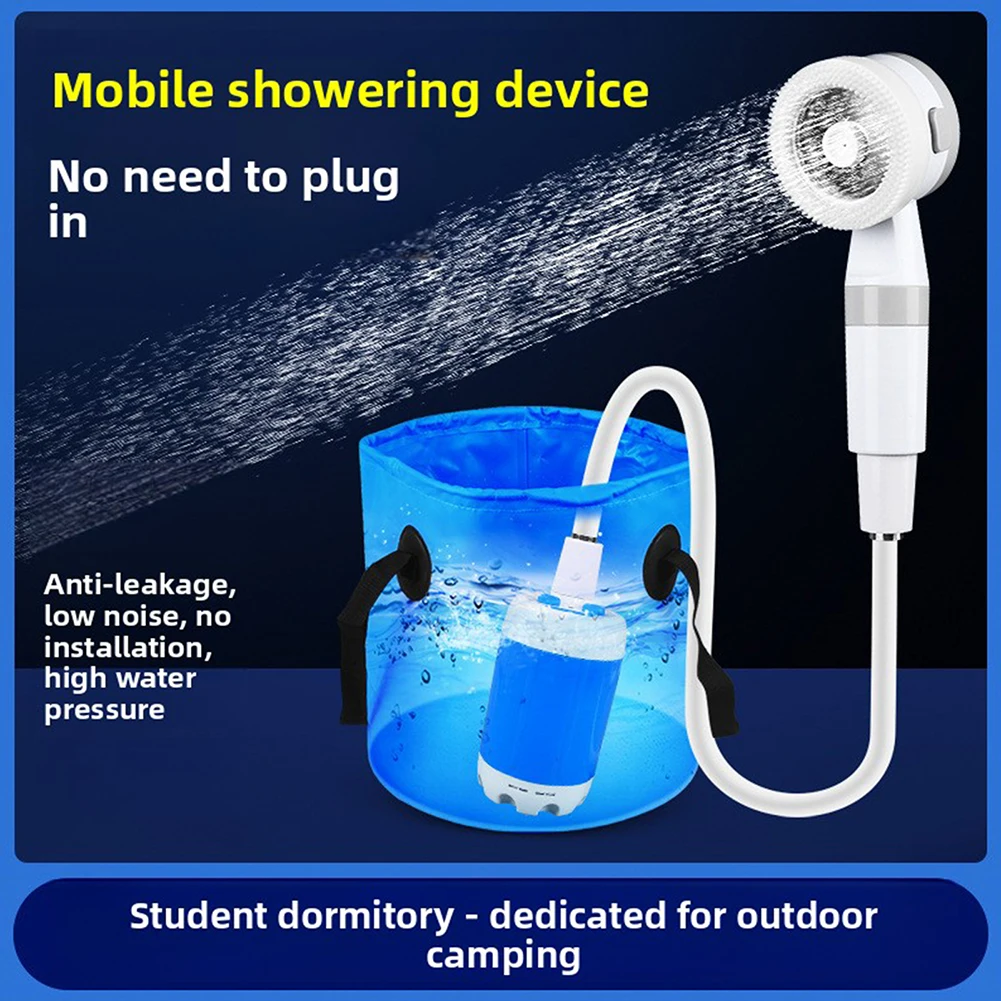 Electric Shower Pump Multiple Spray Modes Adjustable Water Flows Handheld Shower 5000mah Rechargeable For Garden Irrigation