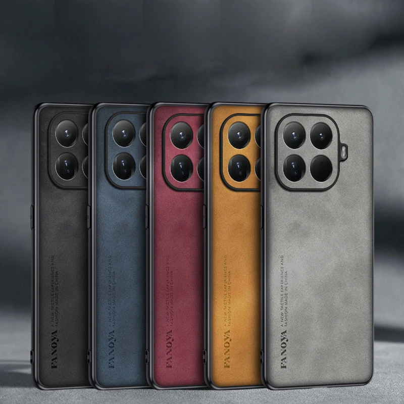 حافظة من البلاستيك الصلب لحماية العدسات من جلد البولي يوريثان غير اللامع لهاتف Xiaomi 15T 15T Pro