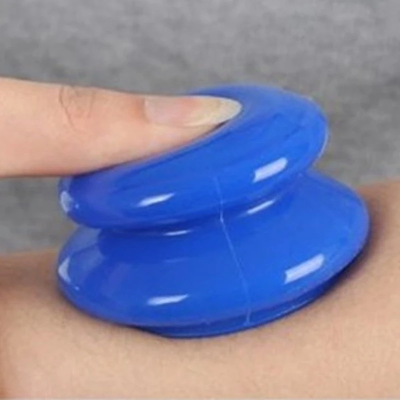 Lattine sottovuoto bianche massaggio coppettazione in Silicone assorbitore di umidità Ventouse dispositivo anticellulite per terapia fisica 4 pezzi
