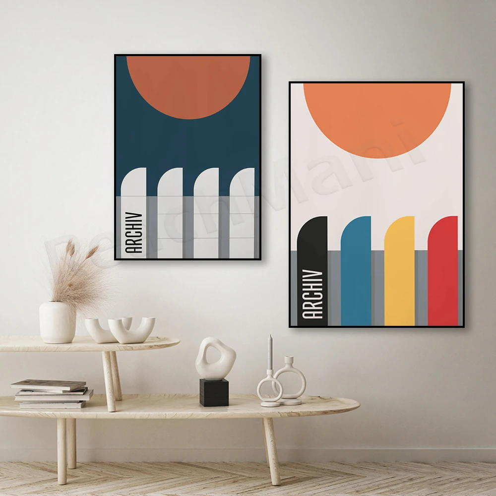 Minimalistic Poster of the Bauhaus Archives by Walter Gropius, Bauhaus Print, Home Decor Wall Art Poster