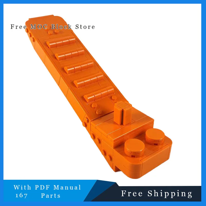 

167 шт., модель большого кирпича, MOC, строительные блоки, сделай сам, сборка, образовательный, креативный, оранжевый дисплей, коллекция игрушек, рождественские подарки
