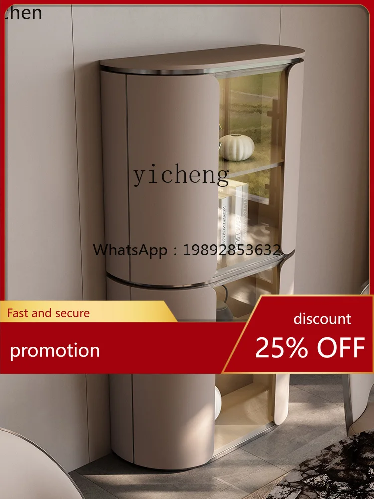 

HXL light luxury wine cabinet household living room corner cabinet villa high-end wall display cabinet