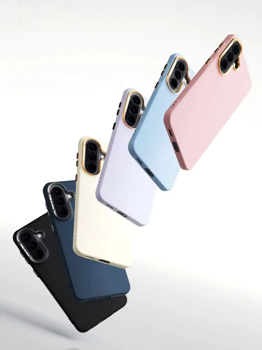 Phone Case For Samsung Galaxy A37 A57, Gold Metal Camera Frame Shockproof Cover Soft Touch Anti-fingerprint Protective Shell