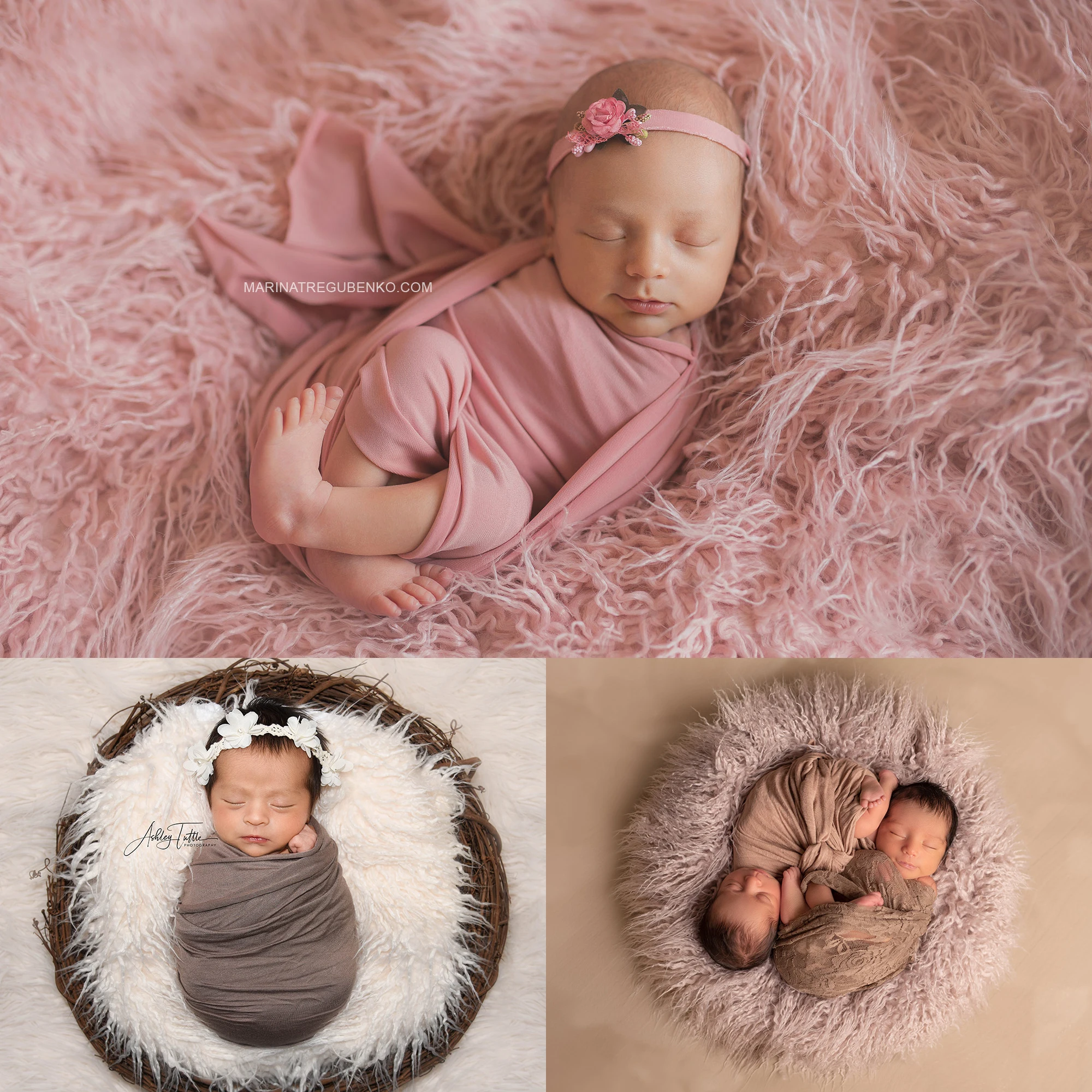 

Don&Judy Newborn Photography Mat Blanket Baby Background Flokati Rug Photoshoot Prop Faux Fur Backdrops Basket Filler Fotografia