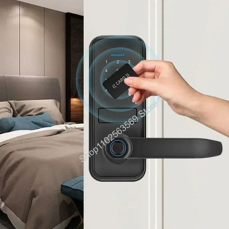 Tuya Smart Door Lock Fingerprint Password IC Card NFC APP Remote Unlock Smart lock Smart Home Fechadura Eletronica 도어락