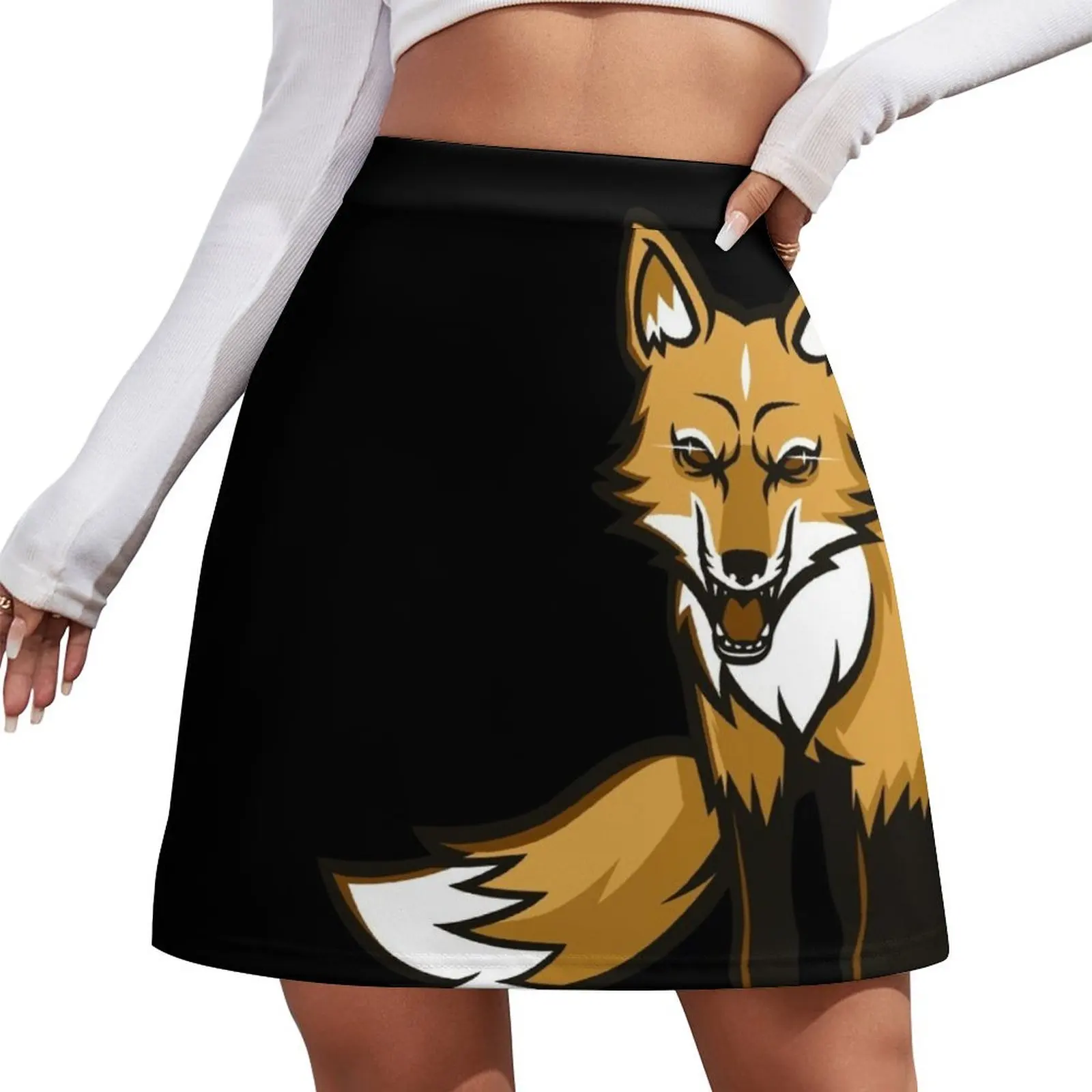 

Fox Design Mini Skirt Women's skirts skirt set korean style Skirt satin