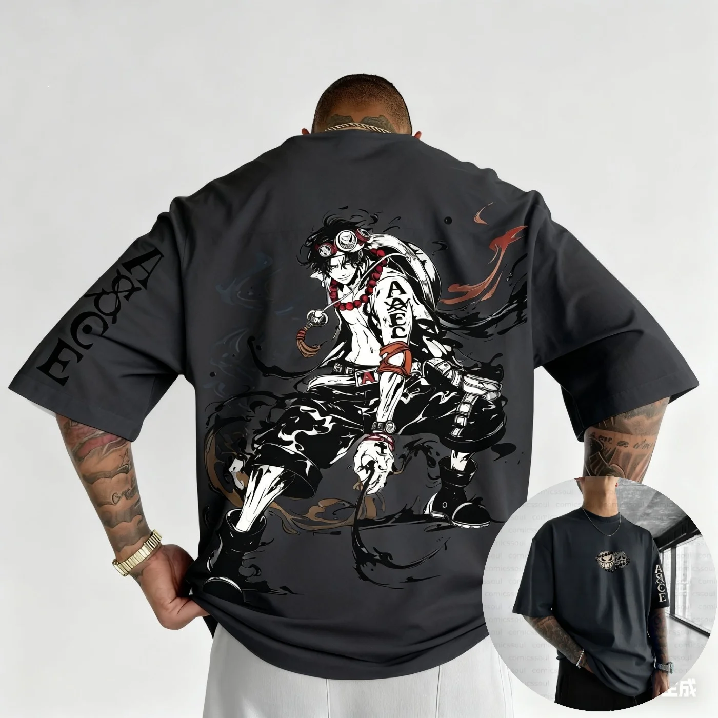 Anime EEN STUK Harajuku Lufei 2025 Zomer Nieuwe mannen vrouwen T-shirt Losse Street Wear Casual Puur Katoen Korte mouwen T-shirt