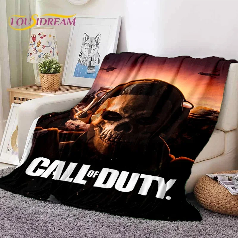 Call of Duty War game Beds soft flannel blanket for beds bedroom sofa picnic, throw blanket cover outdoor entertainment gift